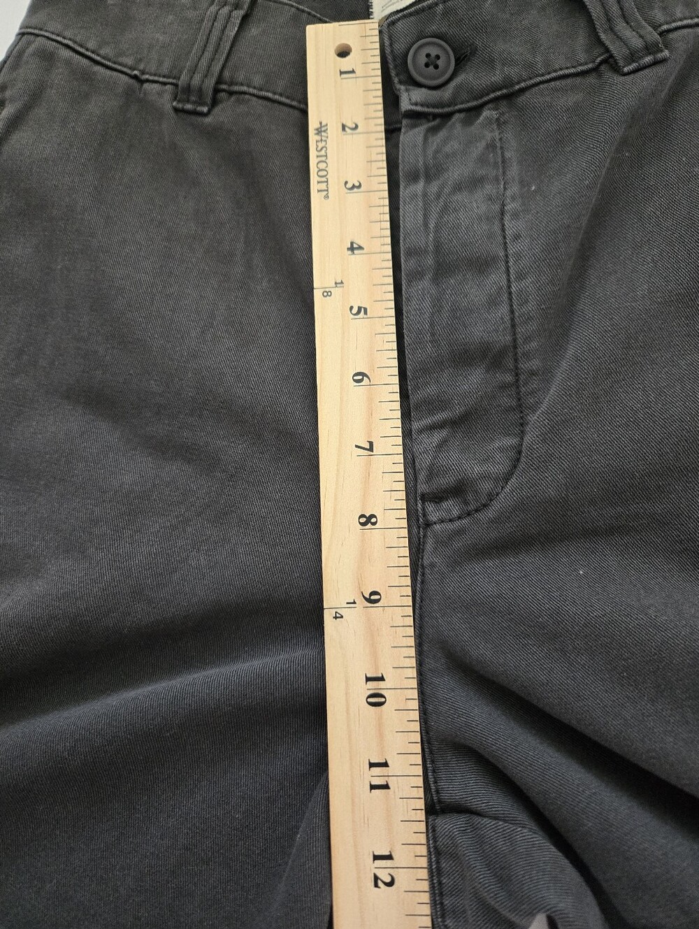 NWT Free People We The Free Lay Down Chino Trousers Wide Leg Faded Onyx Pants 6 - Picture 6 of 11